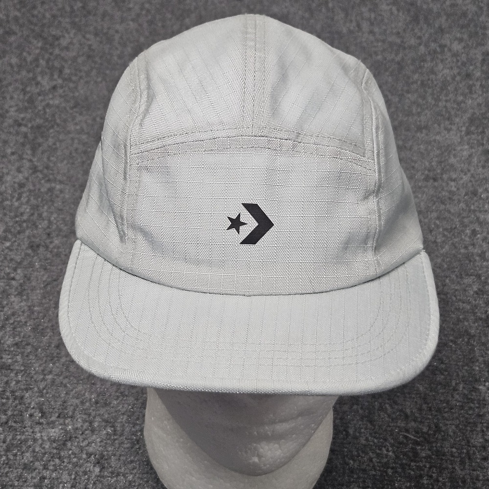 Converse 5 Panel Hat Grey Cordura Ripstop Camper Cap Streetwear Tactical Minimal